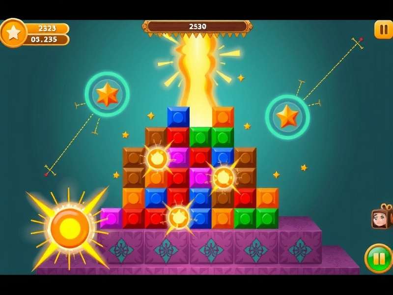 Block Blast gameplay screenshot showing colorful blocks