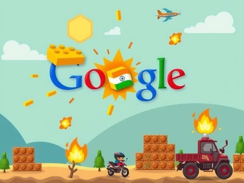 Block Blast Google Doodle gameplay screenshot