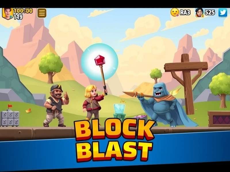 Block Blast game download screen on a smartphone