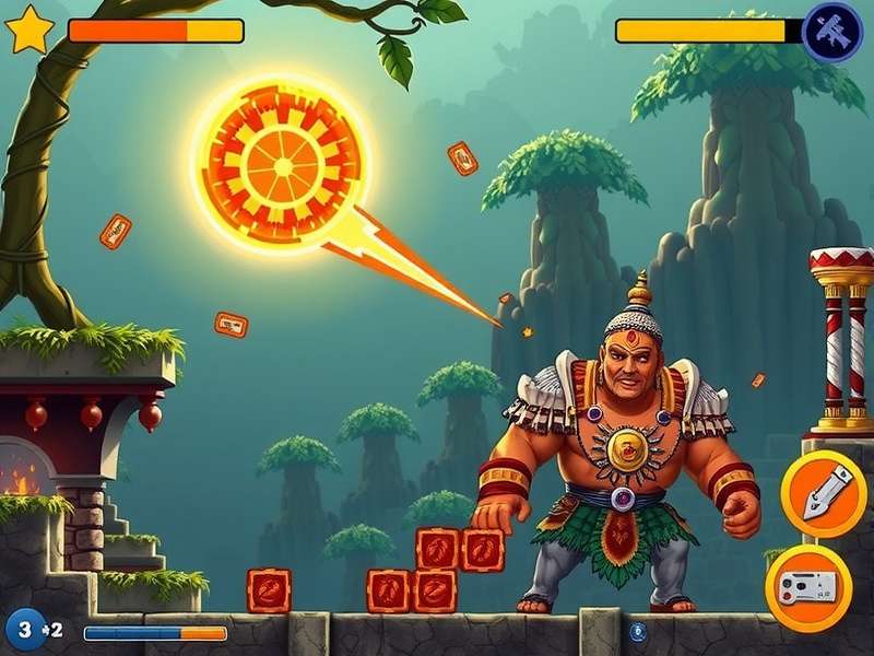 Close-up of strategic block placement in a Block Blast game