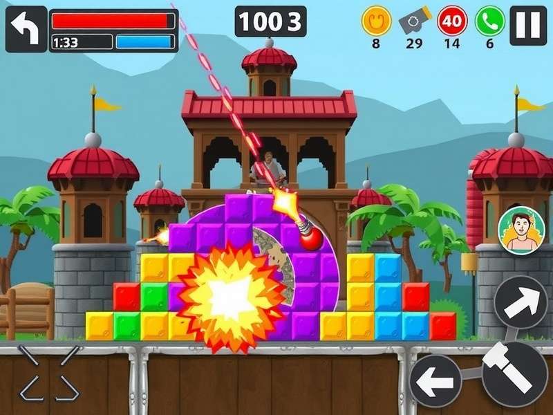 Block Blast Gameplay Screenshot showing colorful blocks on grid
