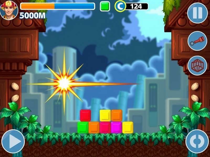 Block Blast game free play interface showing colorful blocks