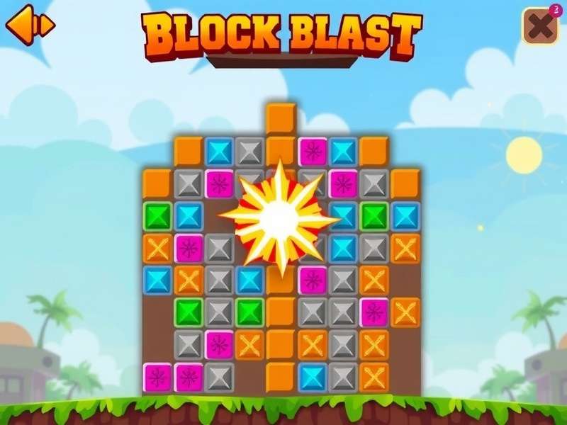 Block Blast game interface on a mobile device