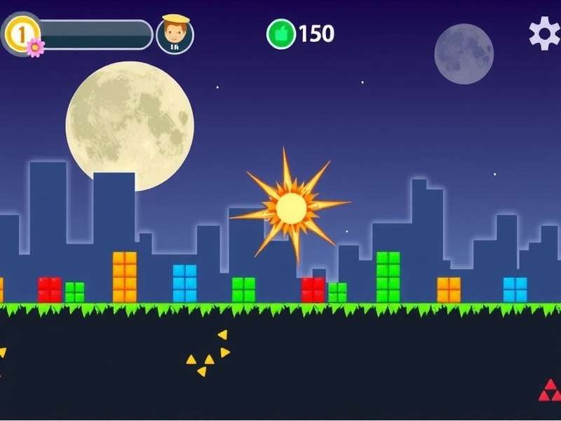 Block Blast gameplay on Apple Watch screen showing colorful blocks