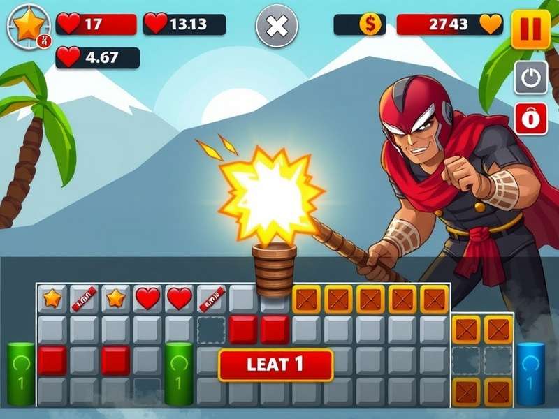 Block Blast game screen showing advanced block patterns and high score