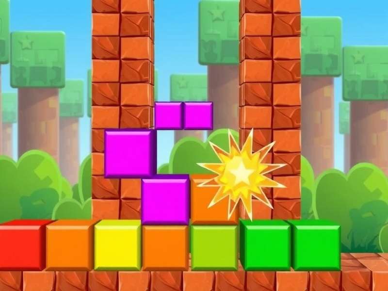 Block Blast game interface showing colorful blocks on a grid