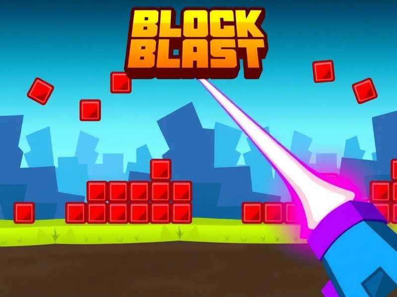 Block Blast gameplay screenshot showing blocks on a grid