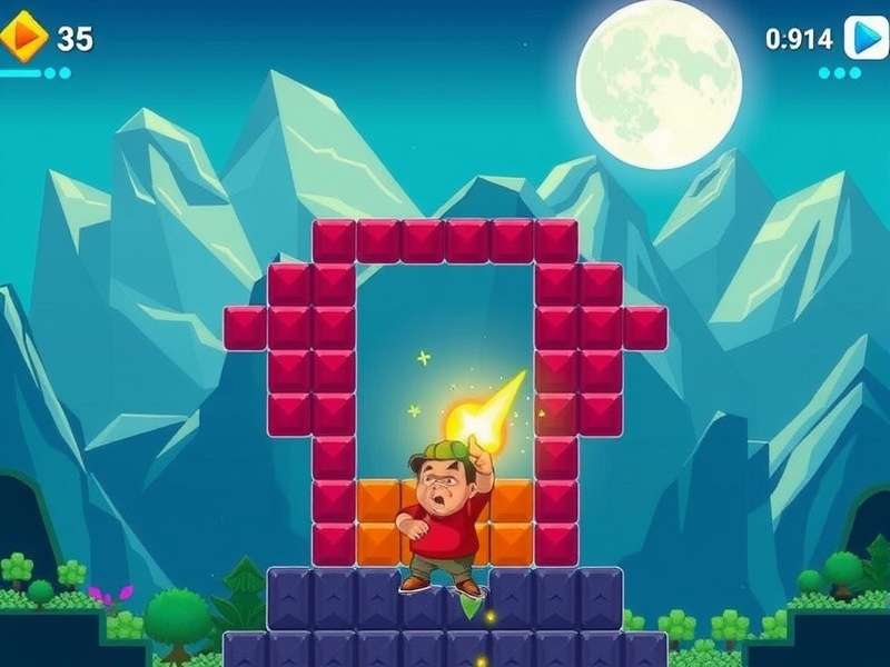 Screenshot of Block Blast game showing colorful blocks and high score