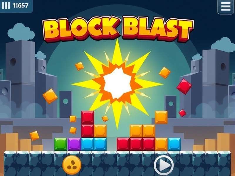 Block Blast Game Screenshot showing colorful blocks on a grid