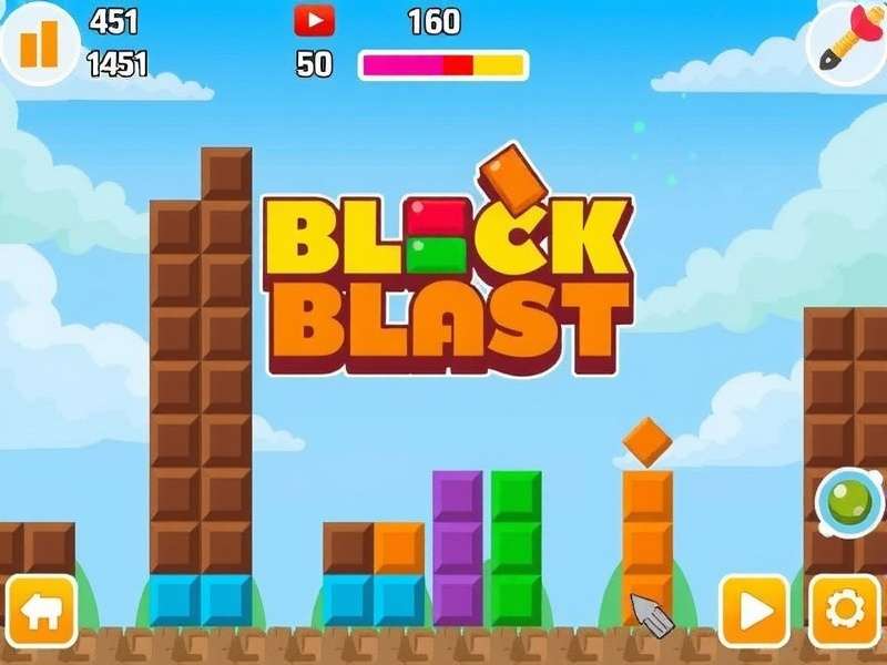 Block Blast Offline Gameplay showing colorful blocks on a grid
