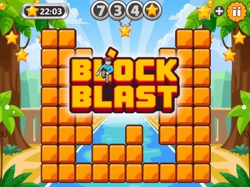 Block Blast Game Interface showing colorful blocks and puzzle grid