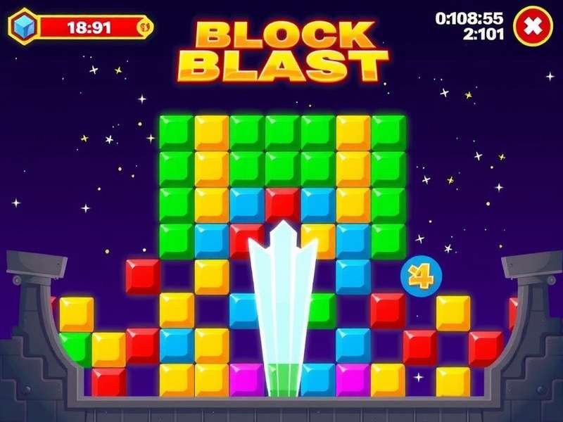 Block Blast Game Real gameplay on a modern smartphone screen