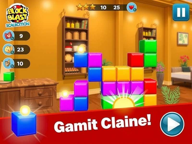 Block Blast Gratis gameplay screenshot showing colourful blocks on a grid