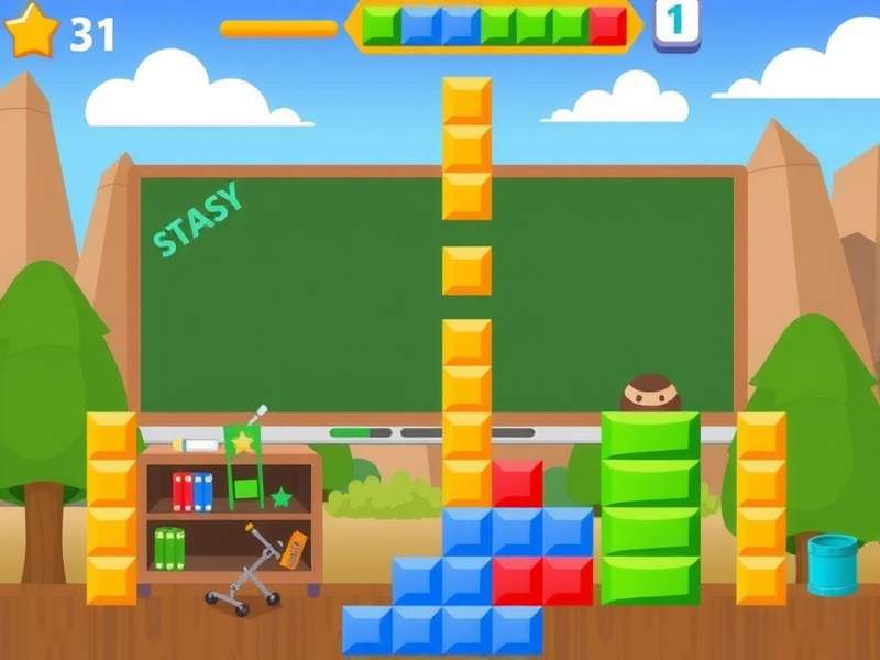 Block Blast Gameplay Screenshot - Colorful puzzle blocks on a grid