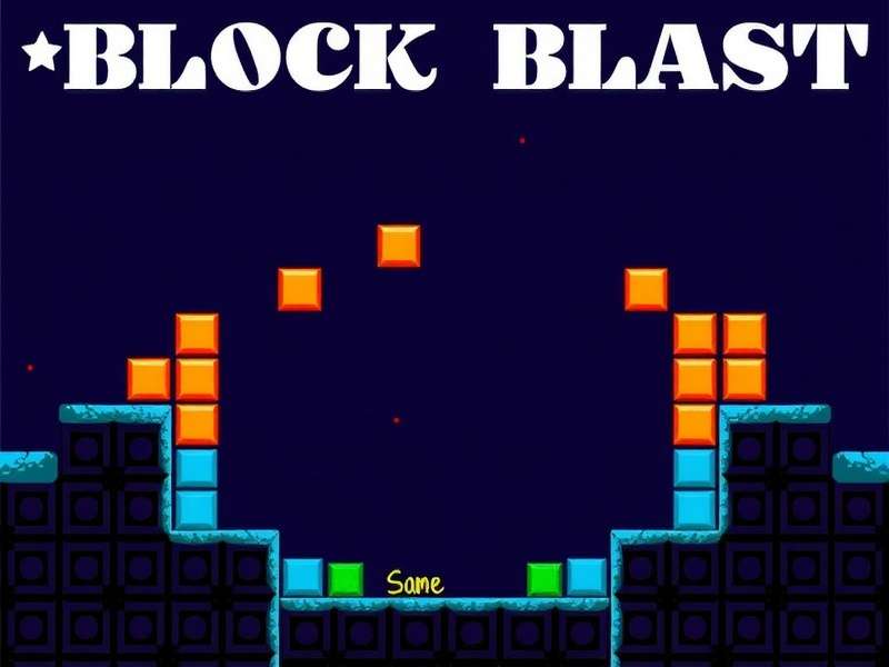 Block Blast game interface showing colorful blocks on Google Sites