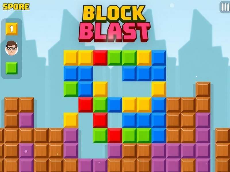 Block Blast Puzzle gameplay screenshot showing colorful blocks on a grid