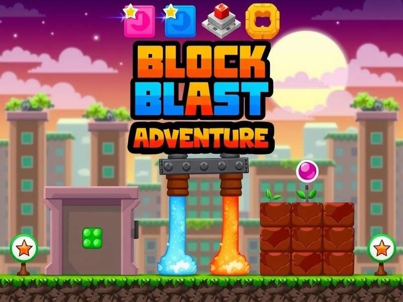 Strategic Block Blast gameplay visualization showing optimal block placement patterns