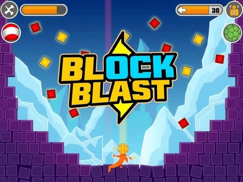 Block Blast The Game gameplay interface showing colorful blocks and high score