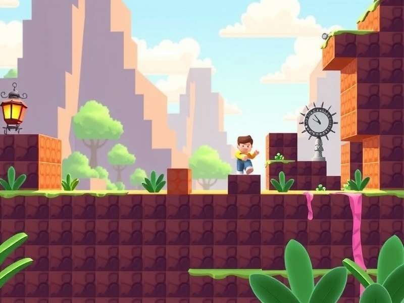 Colorful block puzzle game interface on a tablet