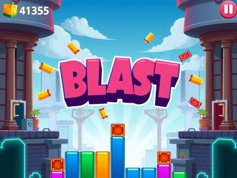 Block Blast Original gameplay on a mobile phone with colorful blocks