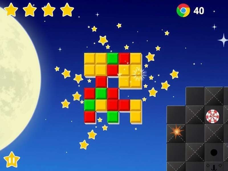 Google Play Games Block Blast gameplay showing advanced block combinations and score multiplier