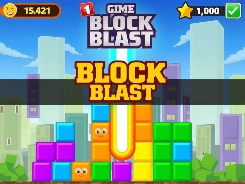 Colorful Block Blast game interface on a mobile device