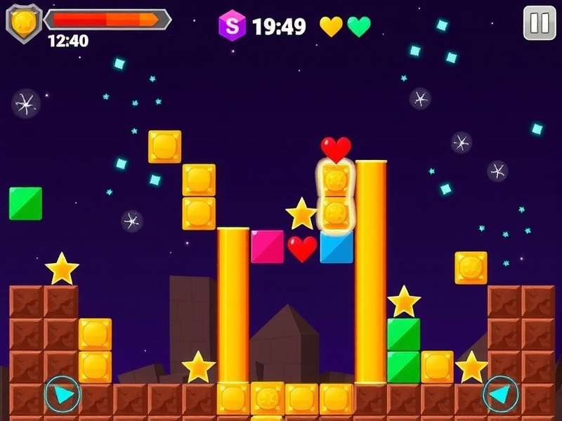 Game Block Blast gameplay screenshot showing colorful blocks on a grid
