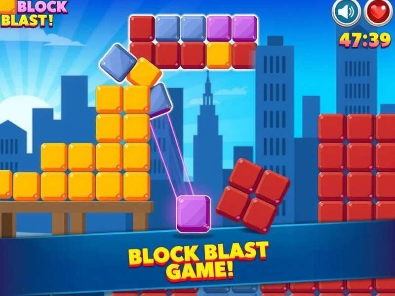 Block Blast Game Free Pc gameplay on laptop with colorful blocks and high score display