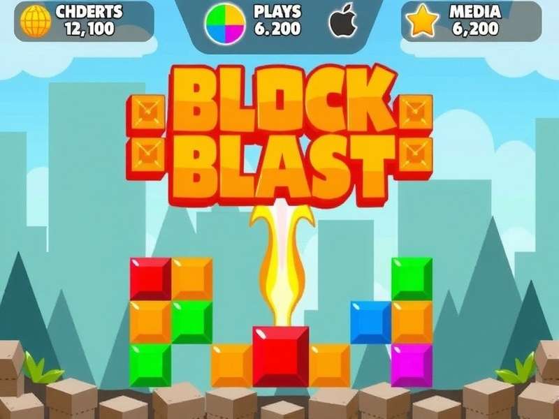 Block Blast game grid with colorful blocks and high score display — Block Blast Play Free