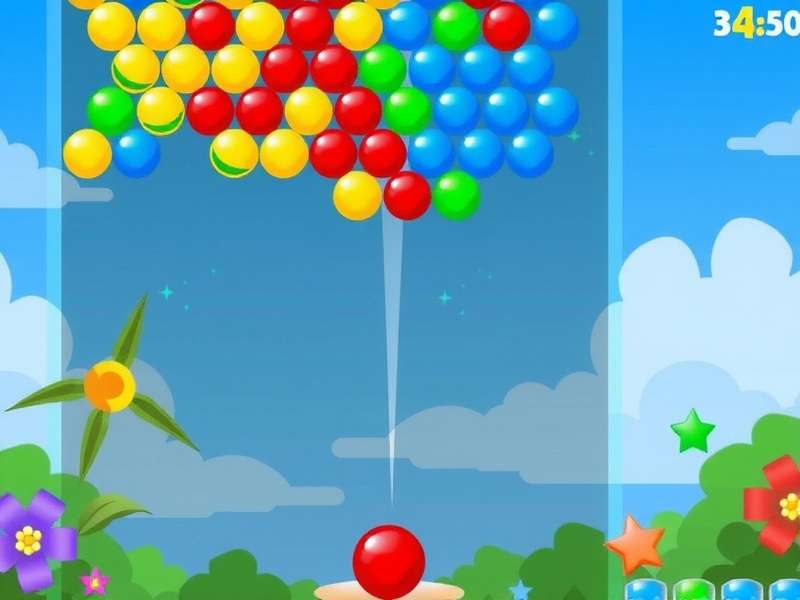Free Online Block Blast Game - Bubble Shooter gameplay screenshot showing colourful blocks and puzzle interface