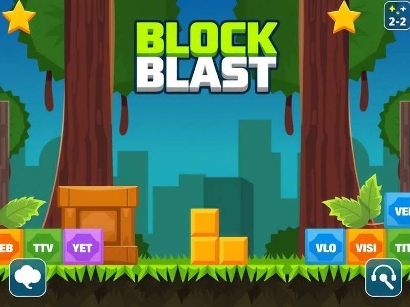 Block Blast Offline Game Free Download — vibrant puzzle blocks on a dark background
