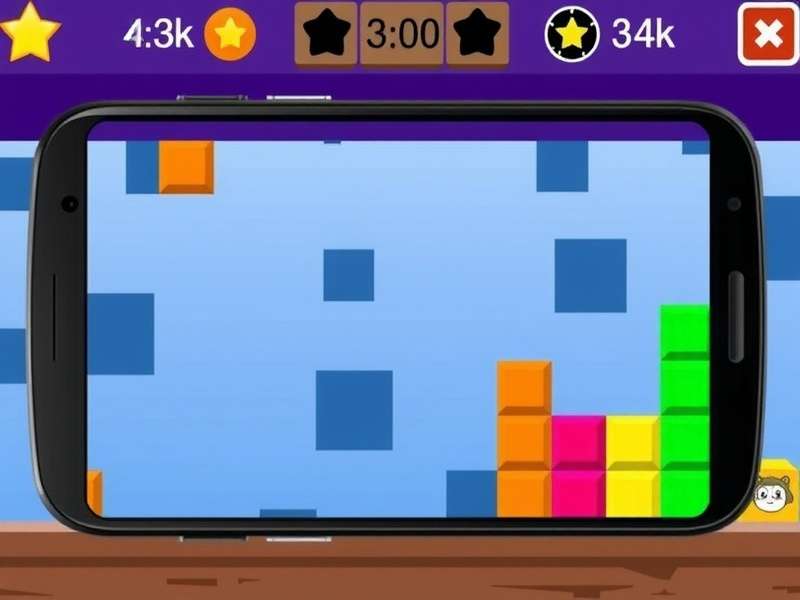 Block Blast game grid with colorful blocks arranged in a puzzle layout