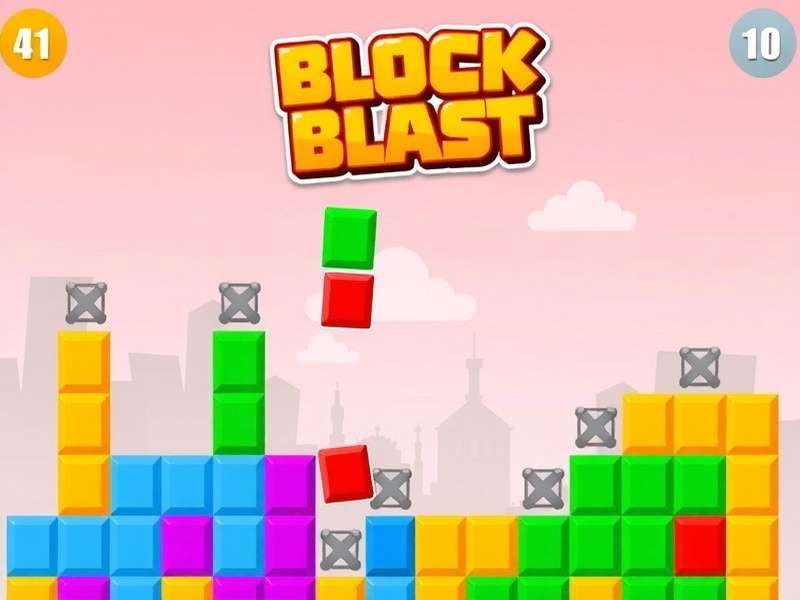 Block Blast Game Google Play — hero image showing colorful block puzzle gameplay