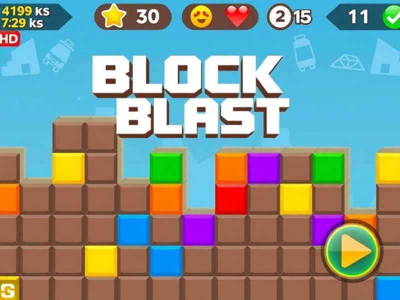 Block Blast Play For Free No Download - Online puzzle game interface showing colorful blocks