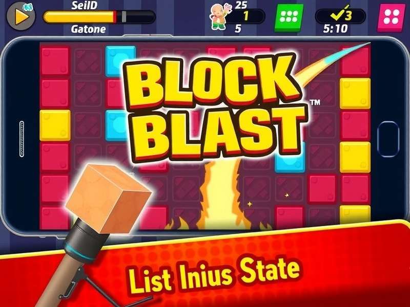 Block Blast Game App gameplay showing colorful blocks and board layout